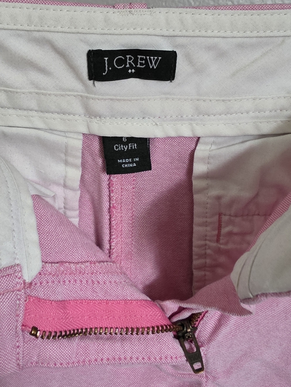 J. Crew City Fit Light Pink Chino Shorts - Size 6- Slight Staining - Picture 3 of 4